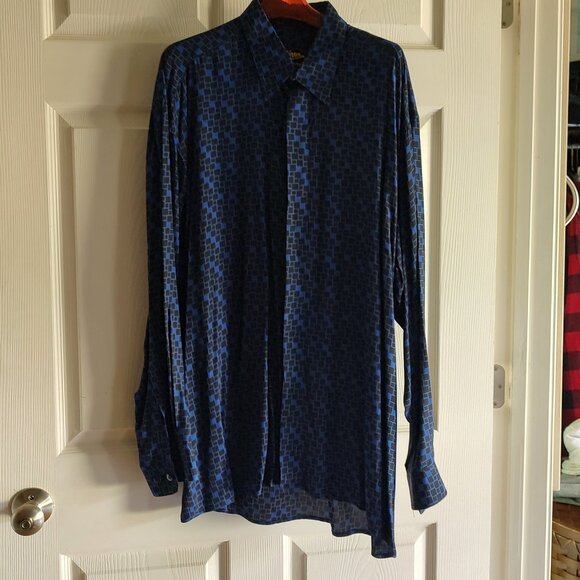 Jack Lipson Signature 100% Viscose Long Sleeve Button Down L - Picture 4 of 6